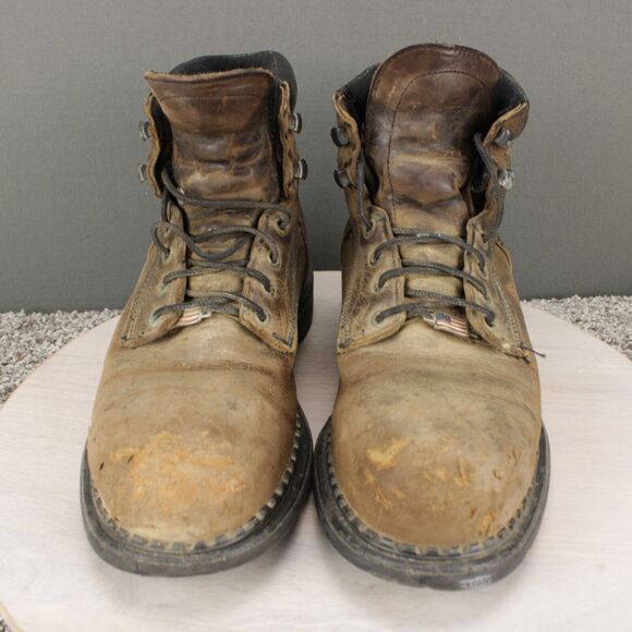 Red Wing Work Boots Steel Toe Safety Mens 10 Brown Leather main image 9